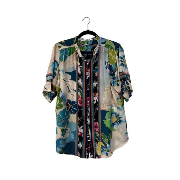 Johnny Was Jenn Jolene Silk Blouse - Picture 3 of 6